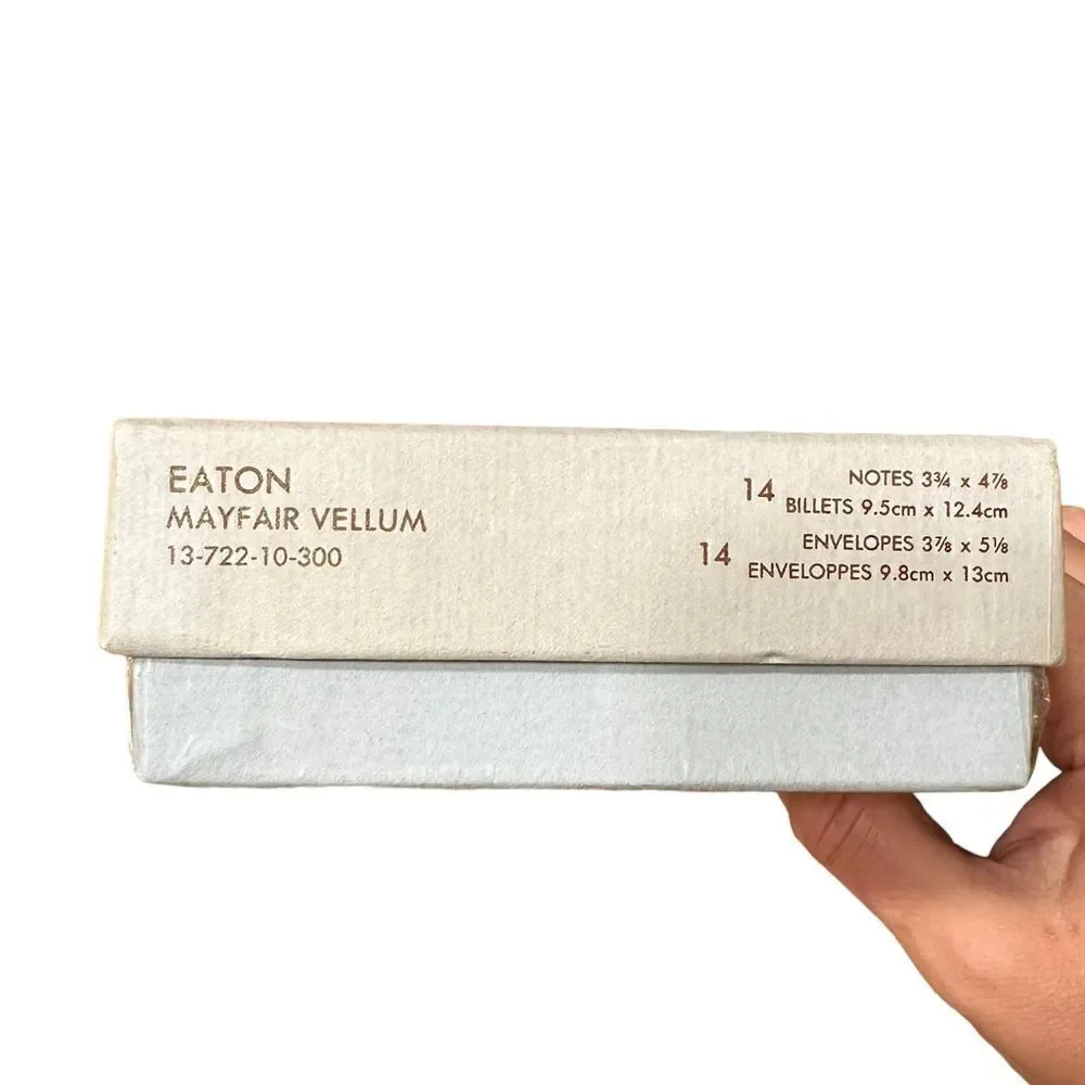 Vintage Mayfair Cream Vellum Notecards & Envelopes NIB